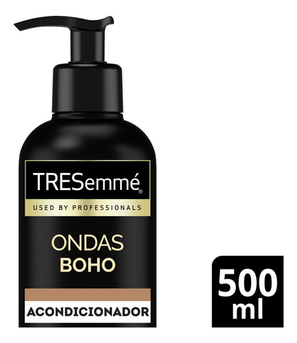 Acondicionador Tresemme Ondas Boho 500ml TRESemmé Professionals TRESEMME Acondicionador - Dosificador - Sin fragancia - 500 mL - Unidad - 1