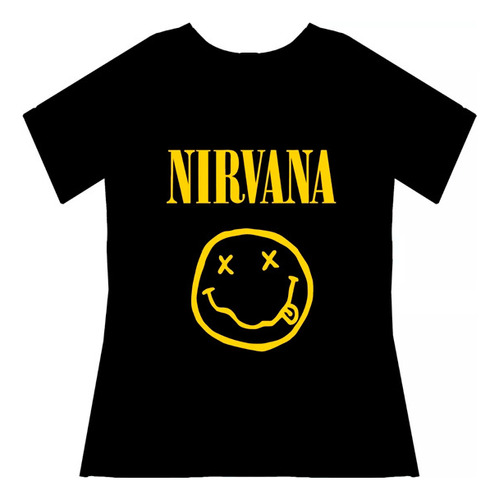 Franela Nirvana Dama Rock Metal