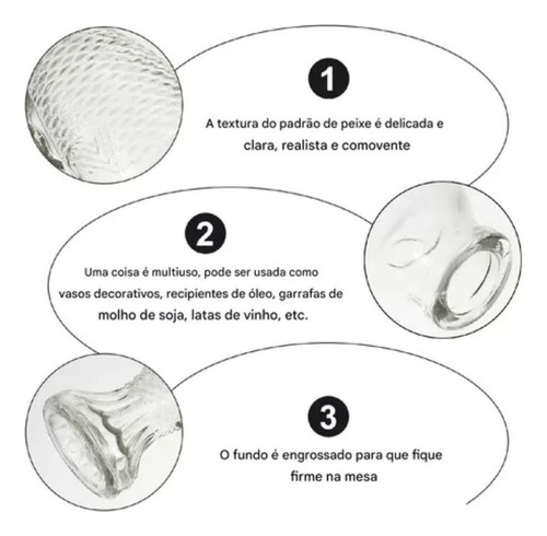 / Frasco De Vidrio Con Botella En Forma De Pez