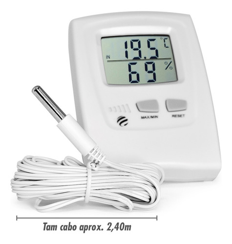 Termo-higrometro Digital Com Temperatura Interna /externa In