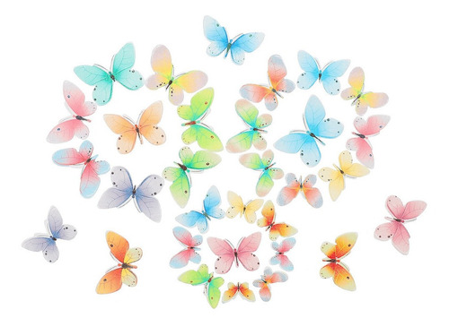 336 Piezas De Mariposas Comestibles Adornos De Pastel De Pap