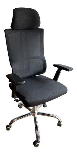 Silla De Oficina Ejecutiva Cooper Color Negro Ergonómica