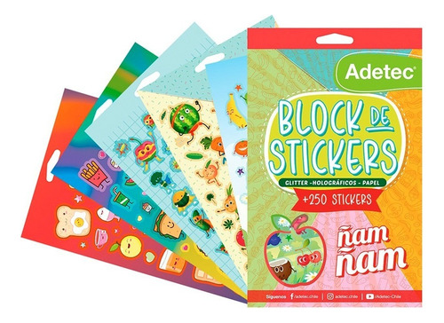 Block De Stickers Ñam Ñam +250 Stickers Personaje N/a