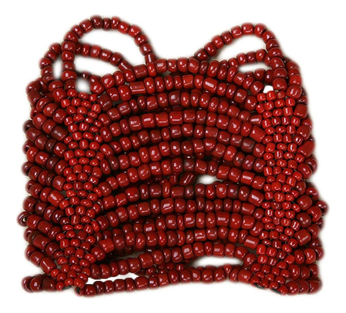 Pulsera De Puño Curiosa, Cuentas De Vidrio, Elástica, Rojo, 