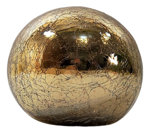 Bola Decorativa Vidro Craquelada Esfera Espelhada M ,nº8