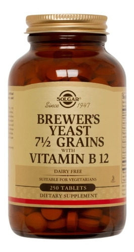 Brewers Yeast Multivitamínico Con Vit B12 (250 Tabs) Solgar