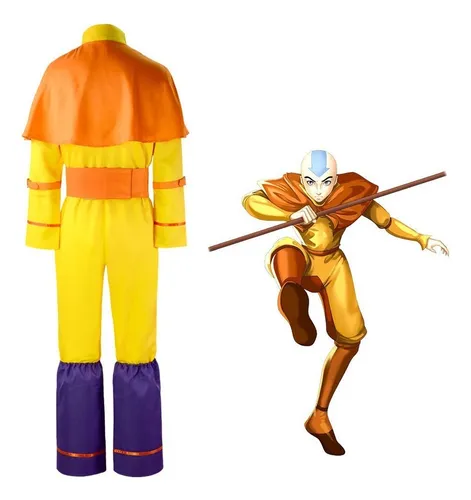 Avatar The Last Airbender Aang Cosplay Disfraz Para Niño Cos