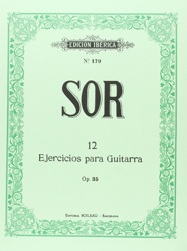 12 Ejercicios Para Guitarra Op.35 - Sor, Fernando/tarragó
