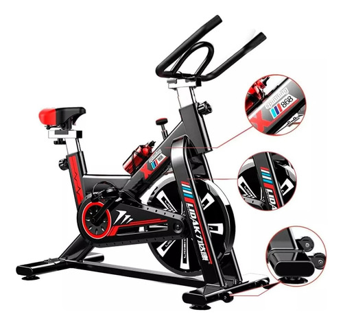 Bicicleta Spinning Pro Ajustable Resistencia Cardio Ergonómi