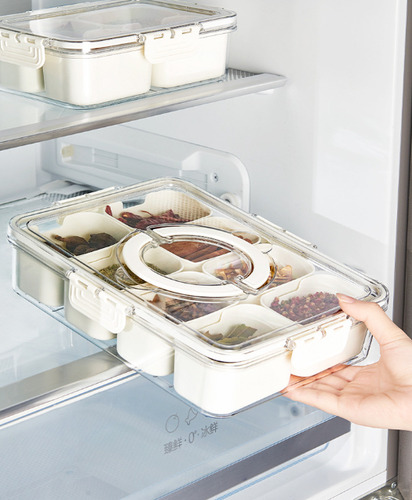 Refrigerador De Alimentos Con Múltiples Rejillas De Plástico