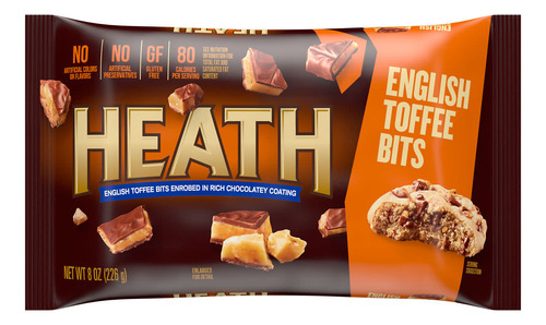Heath Chocolatey English Toffee Baking Bits, 226 G