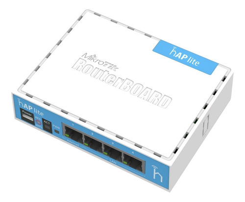 Access point MikroTik RouterBOARD hAP lite RB941-2nD azul e branco 5V