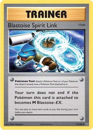 Cartas Xy Evolutions Item Tool Blastoise Spirit Link 73/108