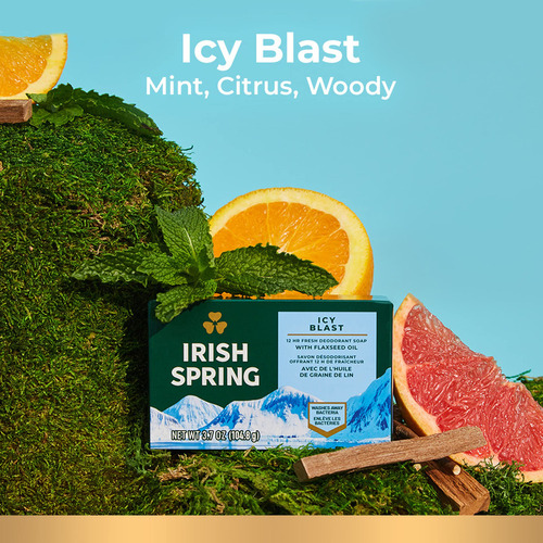 Jabón En Barra Irish Spring Icy Blast Para Hombres, Jabón