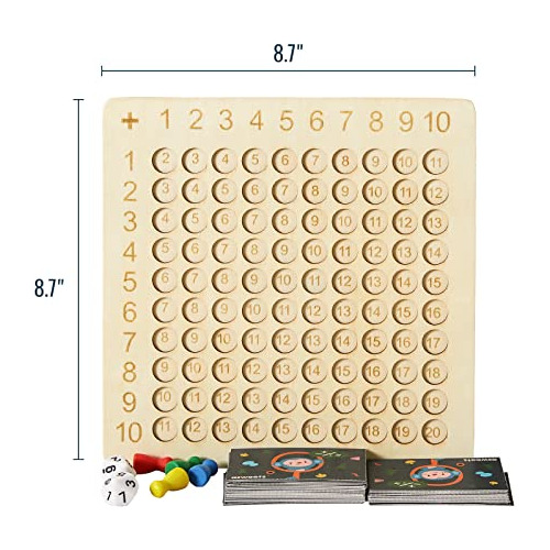 Juego De Tablero De Montessori De Madera 2 1 De Multipl...