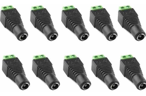 Pack Conector Dc Hembra De Poder Cámaras 10 Unidades