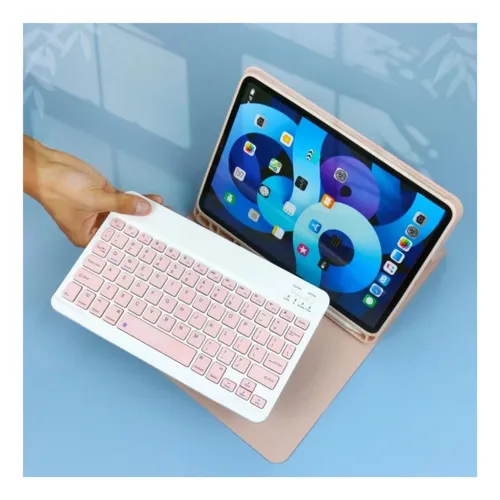 Funda Con Teclado Rosado Para iPad Air 11 M3 2025 Español