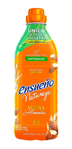 Suavizante De Telas Ensueño Natureza Avena Y Almendra 850ml