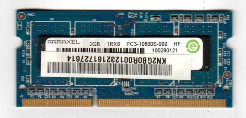 Memoria Ram Ddr3 Laptop 2 Gb Pc3 10600s-999 Ramaxel (Usado)