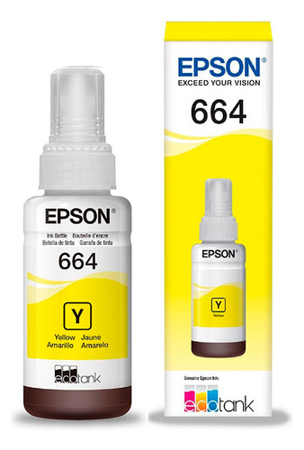 Tinta Epson T664 - Amarillo - Original