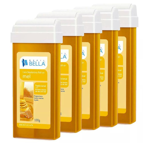 Kit Depilação Roll-on Mega Oleo Lenço Loção 5 Ceras 20lencos