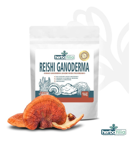 Reishi O Ganoderma Lucidum 60gr Hongo Pulverizado