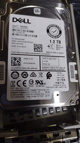 Disco Dell Sas 1.2tb 10k 2.5 12gb 0dmp3r R730 R630 T630 R430