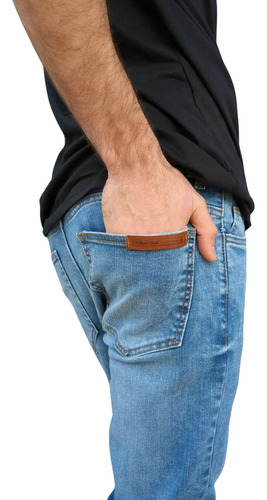 Jean Clásico Hombre Cara Cruz Jeans Semielastizado Rotura