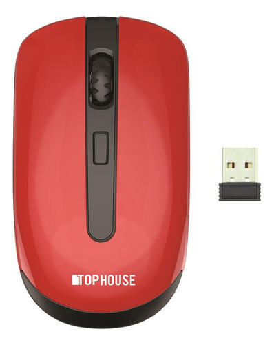 Mouse Inalambrico Top House Color Rojo Rojo (Usado)