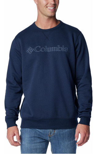 Poleron Columbia Hombre M Columbia Logo Azul