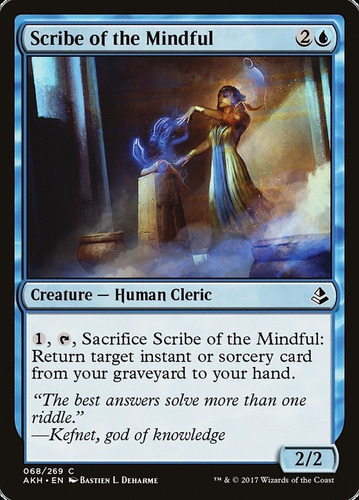 Carta Magic Scribe Of The Mindful X4 Playset Amonkhet Mtg