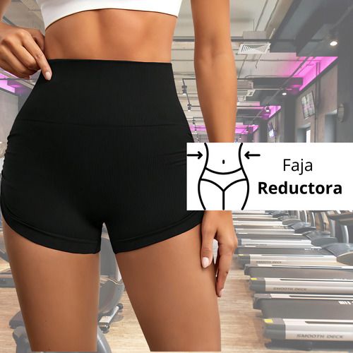 Calza Short Seamles Frunce Cola Sexy Levanta Glúteos Push Up