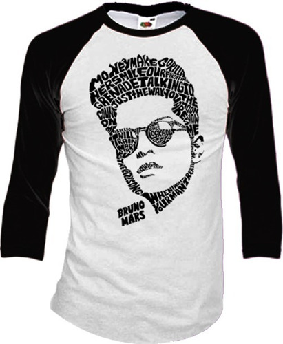 Bruno Mars Playeras Manga 3/4 Para Hombre Y Mujer D4