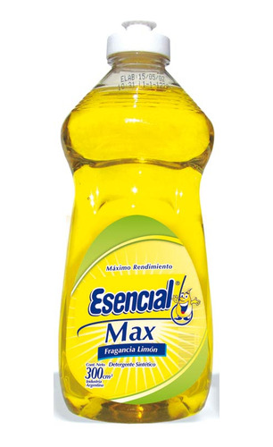 Detergente  Max Limon 300 Cc Esencial Deterg / Lavavaj. Con