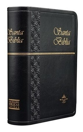 Biblia Pequeña Negro Simil Piel Dorado Reina Valera 1960