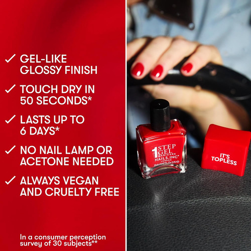 Nails Inc It's Topless Esmalte De Uñas 4 En 1, Tratamiento,