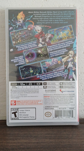 Azure Striker Gunvolt Striker Pack - Nuevo Sellado (Usado)
