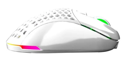Imagen 3 de 3 de Mouse gamer recargable VSG Aquila Fly blanco brillante