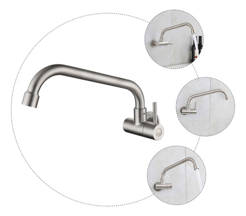 Grifo De Agua Giratorio Con Salida Extendida De 1 Pieza Para
