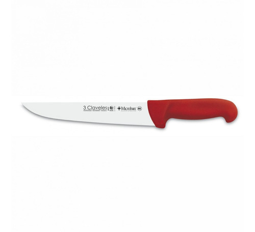 Cuchillo Carnicero Tres Claveles 26 Cm Rojo