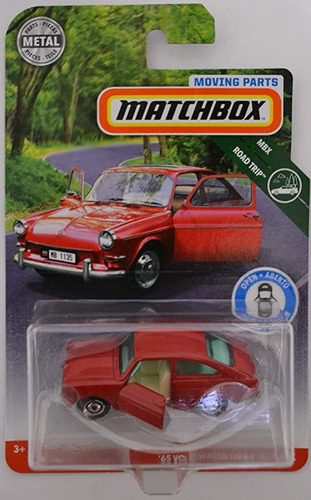 Matchbox Rojo &#39;65 Volkswagen  3 Fastback  Piezas Móvil.