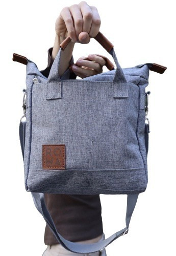 Bolso / Alforja Cartera Morral Rowa Gorriti Gris Tramado