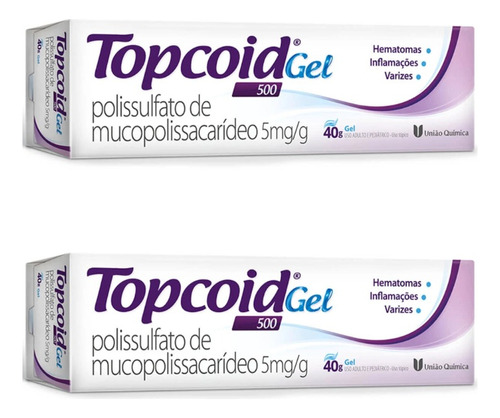 Kit 2x Topcoid Gel 40g Varizes E Hematomas