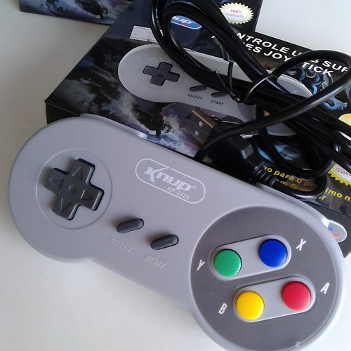 Controle Usb Knup Snes Super Nintendo Pc Mac Linux Raspberry