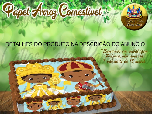 Papel De Arroz E Faixa Para Bolo 20 X 30 Orixás Festa