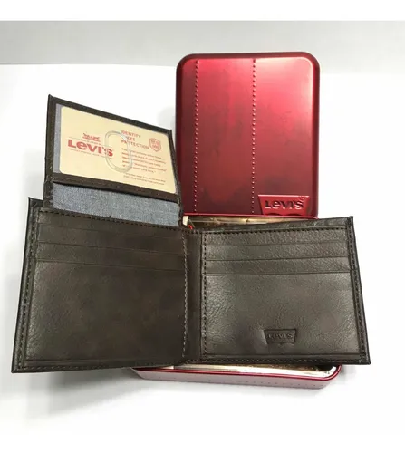 Cartera levis piel best sale