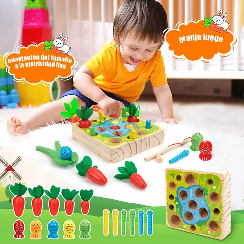 Juguete de madera bebé - Motricidad fina bebés - Montessori nivel