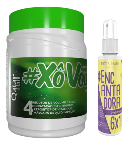 Xô Volume Quiabo + Finalizador Encantadora 70ml Tróia Hair