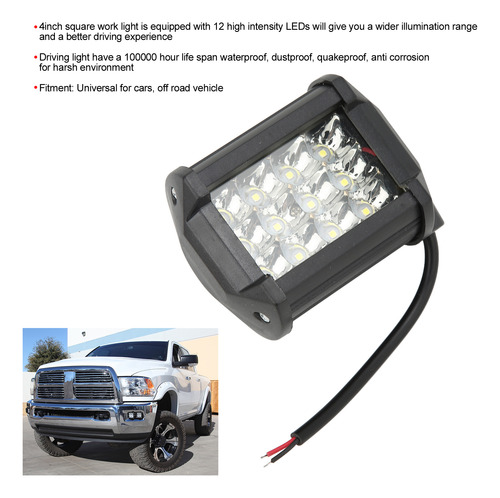 Luz Led Tipo Cápsula De 4 Pulgadas Y 12 Pulgadas, 36 W, Cuad