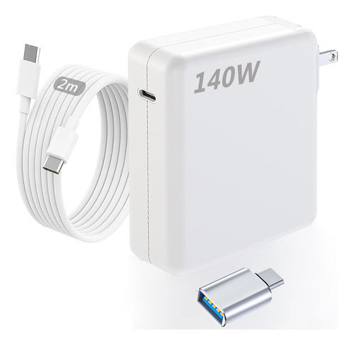 140W Cargador Tipo C Carga Rapida Cargador USB C Compatible con MacBook Pro y MacBook Air,iPad Pro Incluido 1.5m USB C Cable